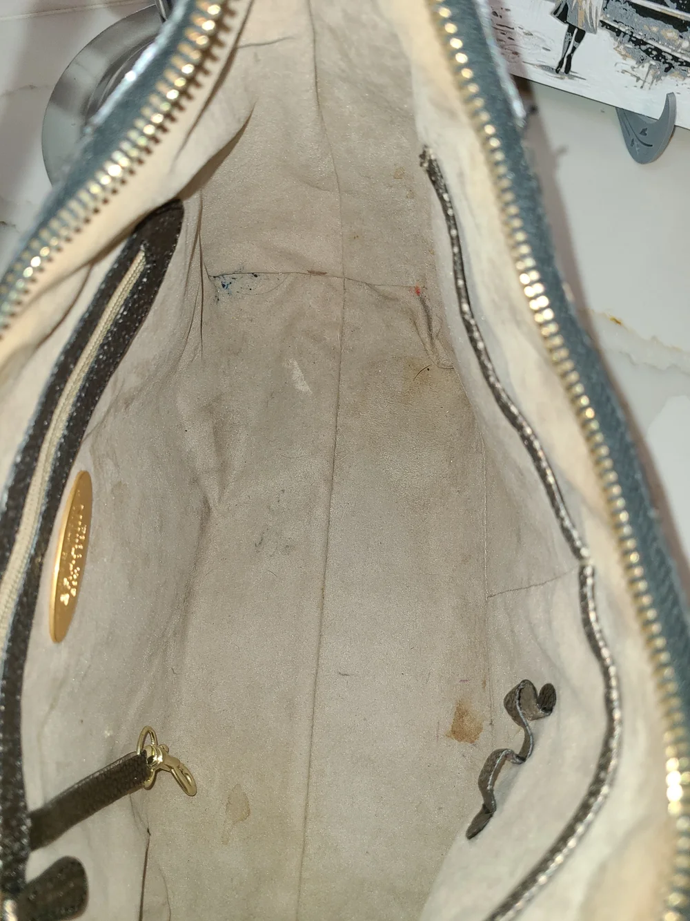 SOLD Brahmin Vintage Karissa Black Leather Shoulder Bag Fair - Picture 11 of 17